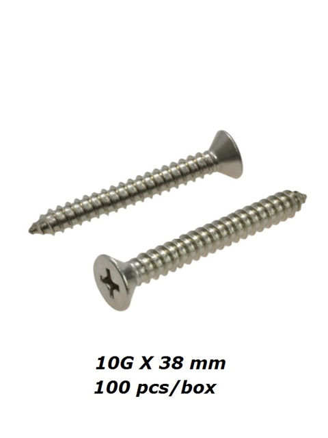 how 10g x 38mm Phillip CSK Stainless Steel Screws - 100pcs