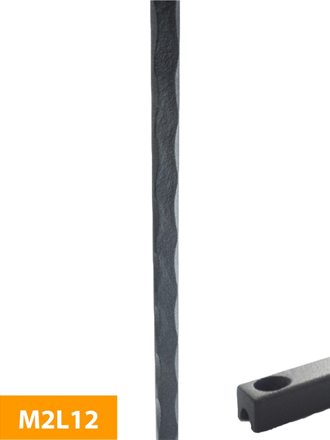 how 12mm Square Hammered Level Baluster - M2L12