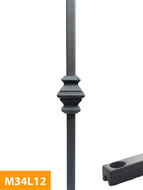 who 12mm Square Single Knuckle Level Baluster - M34L12