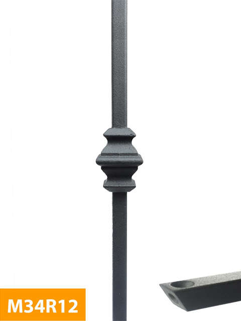 what 12mm Square Single Knuckle Rake Baluster - M34R12