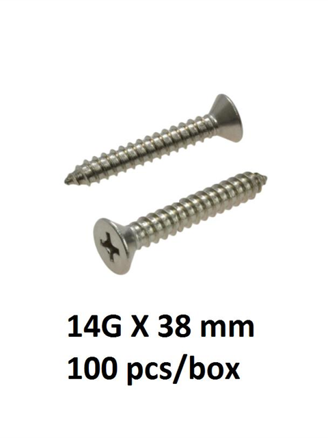 where 14g x 38mm Phillip CSK Stainless Steel Timber Screws - 100pcs