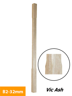 order 32mm-Vic-Ash-Timber-Baluster-Chamfered-B2-32