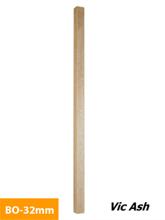 buy 32mm-Vic-Ash-Timber-Baluster-Plain-Square-BO-32