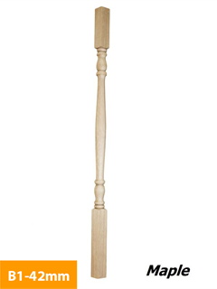 order 42mm-Maple-Timber-Baluster-Square-Turned-B1-42