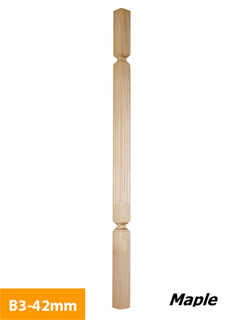 buy 42mm-Maple-Timber-Baluster-Square-Turned-B3-42