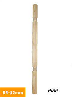 buy 42mm-Pine-Timber-Baluster-Square-Turned-B5-42