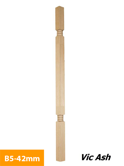 what 42mm Vic Ash Square Turned Timber Baluster B5-42