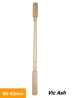 obtain 42mm-Vic-Ash-Timber-Baluster-Square-Turned-B6-42