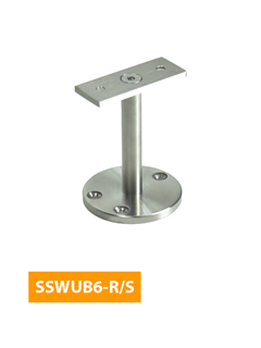 buy 80mm-Top-Mounted-Handrail-Bracket-with-Flat-Rectangular-Top-for-Dwarf-Rail-SSWUB6-R-S