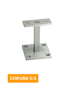 order 80mm-Top-Mounted-Handrail-Bracket-with-Flat-Rectangular-Top-for-Dwarf-Rail-SSWUB8-S-S