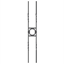 who 12mm Square H-Bar Middle Twisted Rake Baluster - M8R12