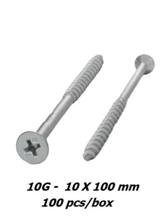 obtain 10g x 100mm Treated Pine Phillips Drive Screws - 100pcs