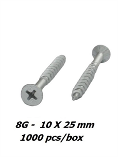 buy 8g x 25mm Treated Pine Phillips Drive Screws - 1000pcs