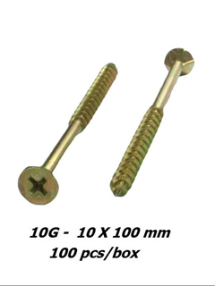 obtain 10g x 100mm Zinc Yellow Phillips Drive Screws - 100pcs