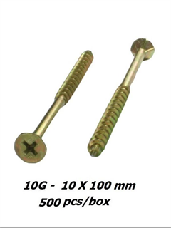 obtain 10g x 100mm Zinc Yellow Phillips Drive Screws - 500pcs