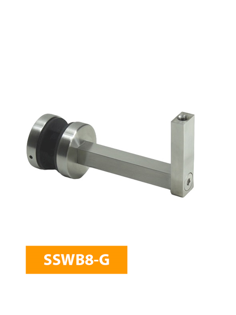 how 84mm Handrail Bracket for Glass - No Top - SSWB8-G (Satin Finish)