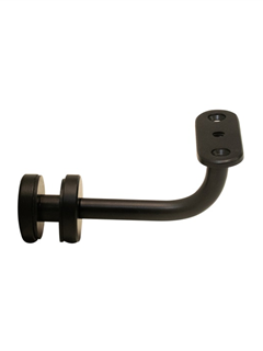 purchase 84mm Handrail Bracket for Glass with Flat Rounded Top - SSWB1-G/R - Black