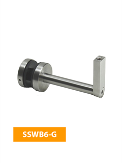 order 84mm Handrail Bracket for Glass - No Top - SSWB6-G (Satin Finish)