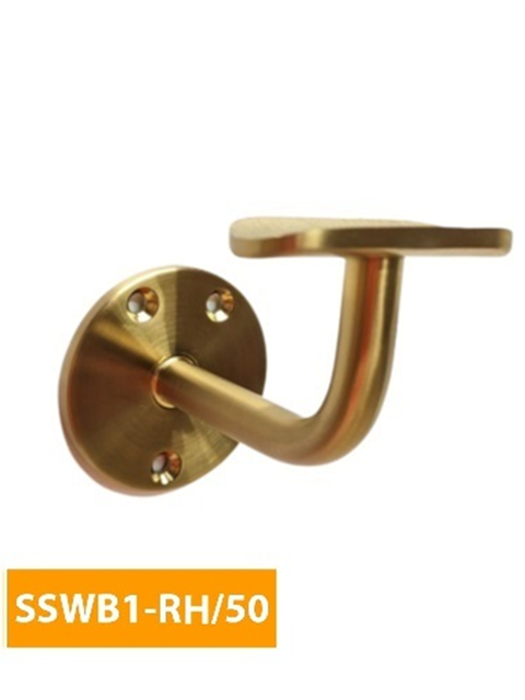 what Handrail Bracket, Hollow for LED, SSWB1-RH/50, 50mm, SS-316, Brushed Brass