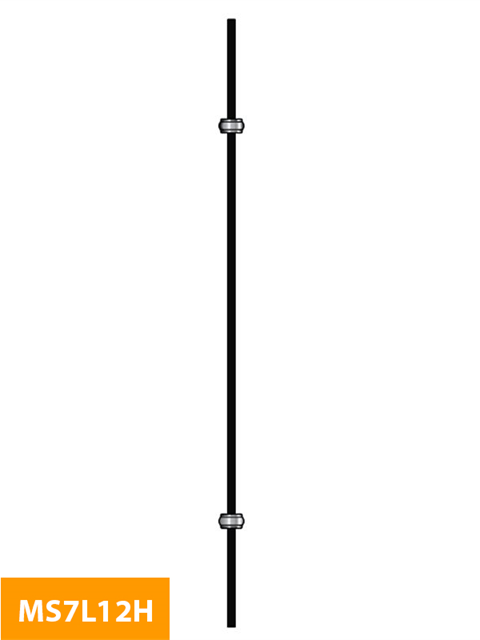 where 12mm square Double Knuckle Level Baluster - MS7L12H