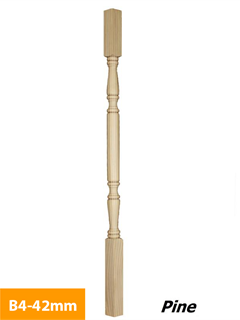 purchase 42mm Pine Square Turned Timber Baluster B4-42