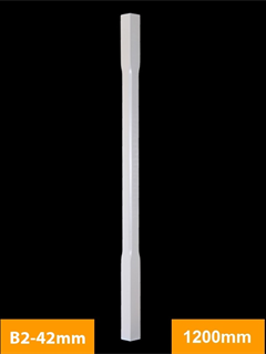 obtain 42mm Radiata Pine Primed Extra Long Chamfered Timber Baluster - B2-42 ( 1200 mm )