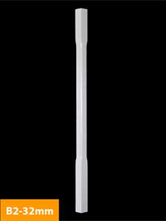 obtain 32mm Radiata Pine Primed Chamfered Timber Baluster - B2-32