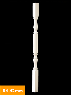 buy 42mm Turned American Poplar Primed Timber Baluster - B4-42