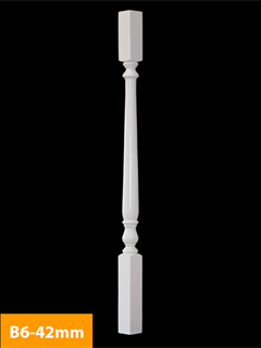 order 42mm Turned American Poplar Primed Timber Baluster - B6-42