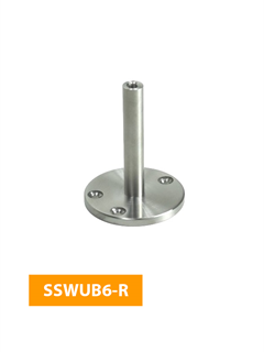 purchase 76mm Upright Handrail Bracket - No Saddle - SSWUB6-R (Satin Finish)