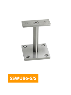 purchase 76mm Upright Handrail Bracket with Flat Rectangular Saddle - SSWUB6-S/S (Satin Finish)