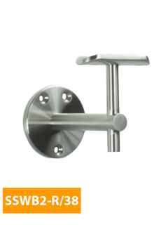 buy Wall-Mounted-80mm-Round-Handrail-Bracket-with-38mm-Curved-Top-SSWB2-R-38