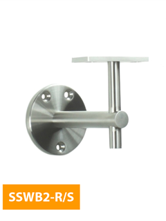 purchase Wall-Mounted-80mm-Round-Handrail-Bracket-with-Flat-Rectangular-Top-SSWB2-R-S