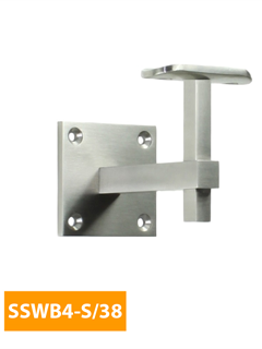 buy Wall-Mounted-80mm-Square-Handrail-Bracket-with-38mm-Curved-Top-SSWB4-S-38