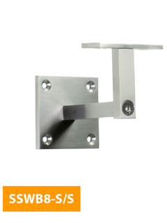order Wall-Mounted-80mm-Square-Handrail-Bracket-with-Flat-Rectangular-Top-SSWB8-S-S